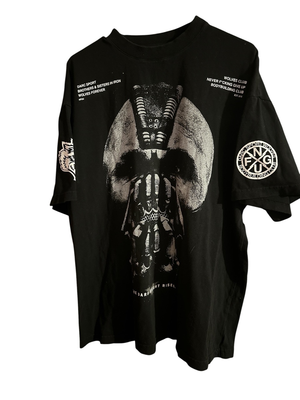 Darc Sport wolves 127 Of 1000 dark knight bane aop black Large shirt